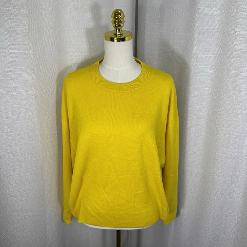 NWOT Jenni Kayne 100% Cashmere Marina Sweater XS Yellow aso Meghan Markle $445 - Picture 3 of 13